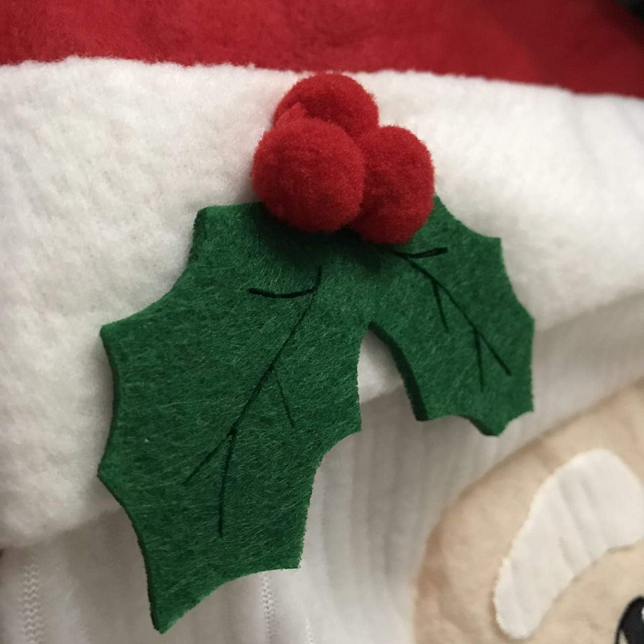 Toilet Seat Cover and Rug Set with 3D Nose Santa Claus Tank Lid Cover, Floor Rug Mat and Tissue Box Cover for Christmas Bathroom Decoration - Set of 3 image number 4