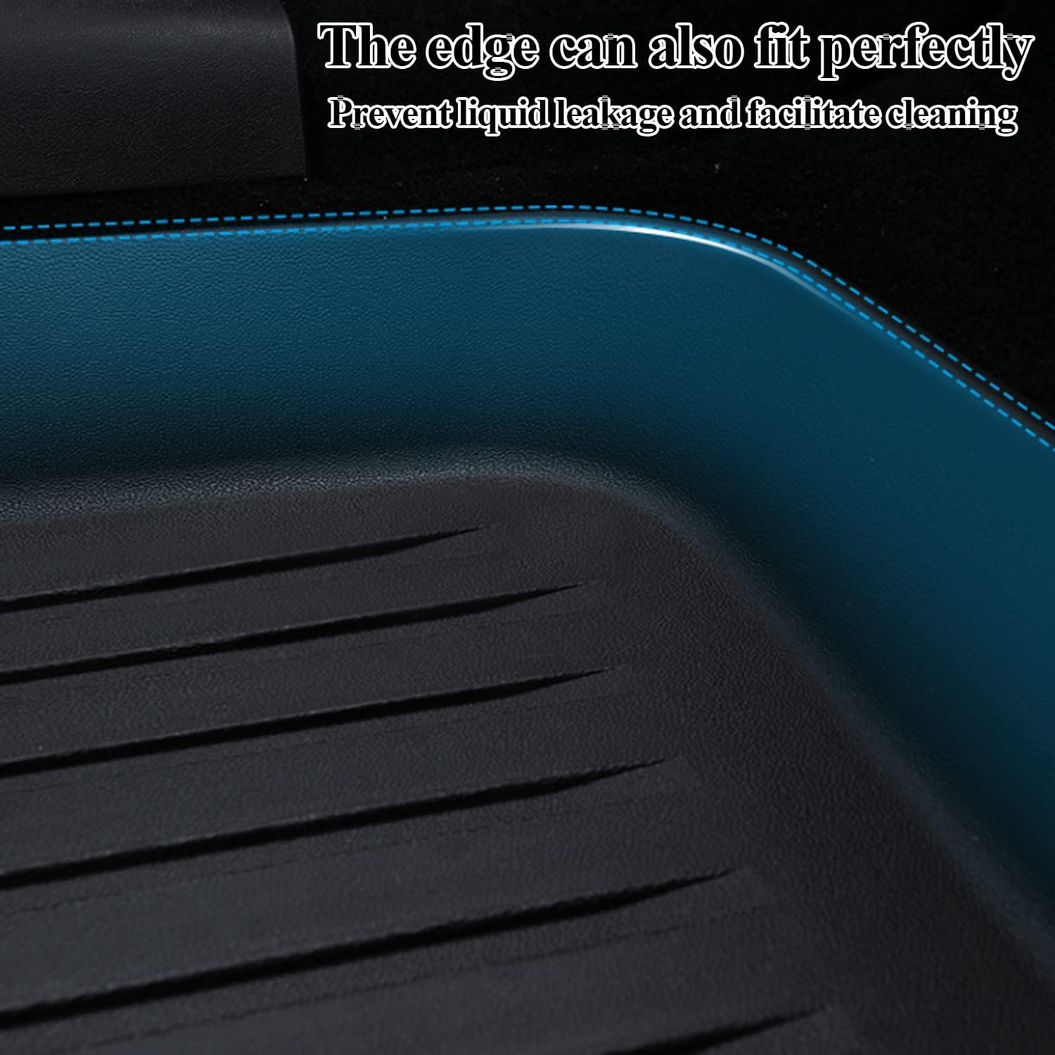 Yotsuba for Tesla Model Y Floor Mats, 3PCS 3D TPE All-Weather Waterproof Floor Liner Suit for Tesla Model Y 2017-2024 image number 6