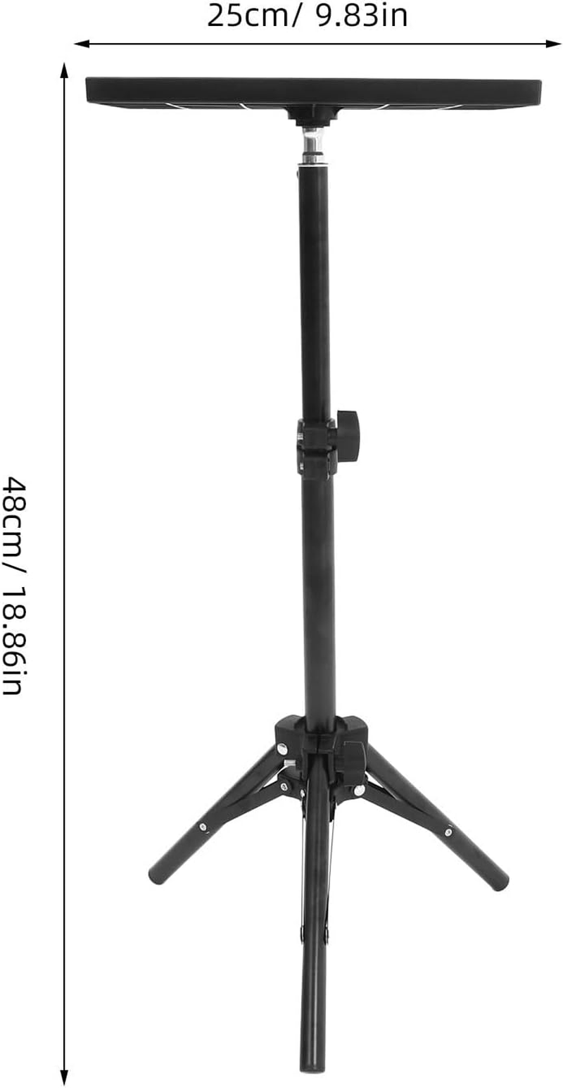 Alasum Adjustable Projector Stand Tripod for Laptop, Heavy Duty Floor Stand with Anti-Drop Tray, Ideal for Home, Office, Dj, and Presentations, Black, 18.9 X 9.8 X 9.8 Inches image number 1