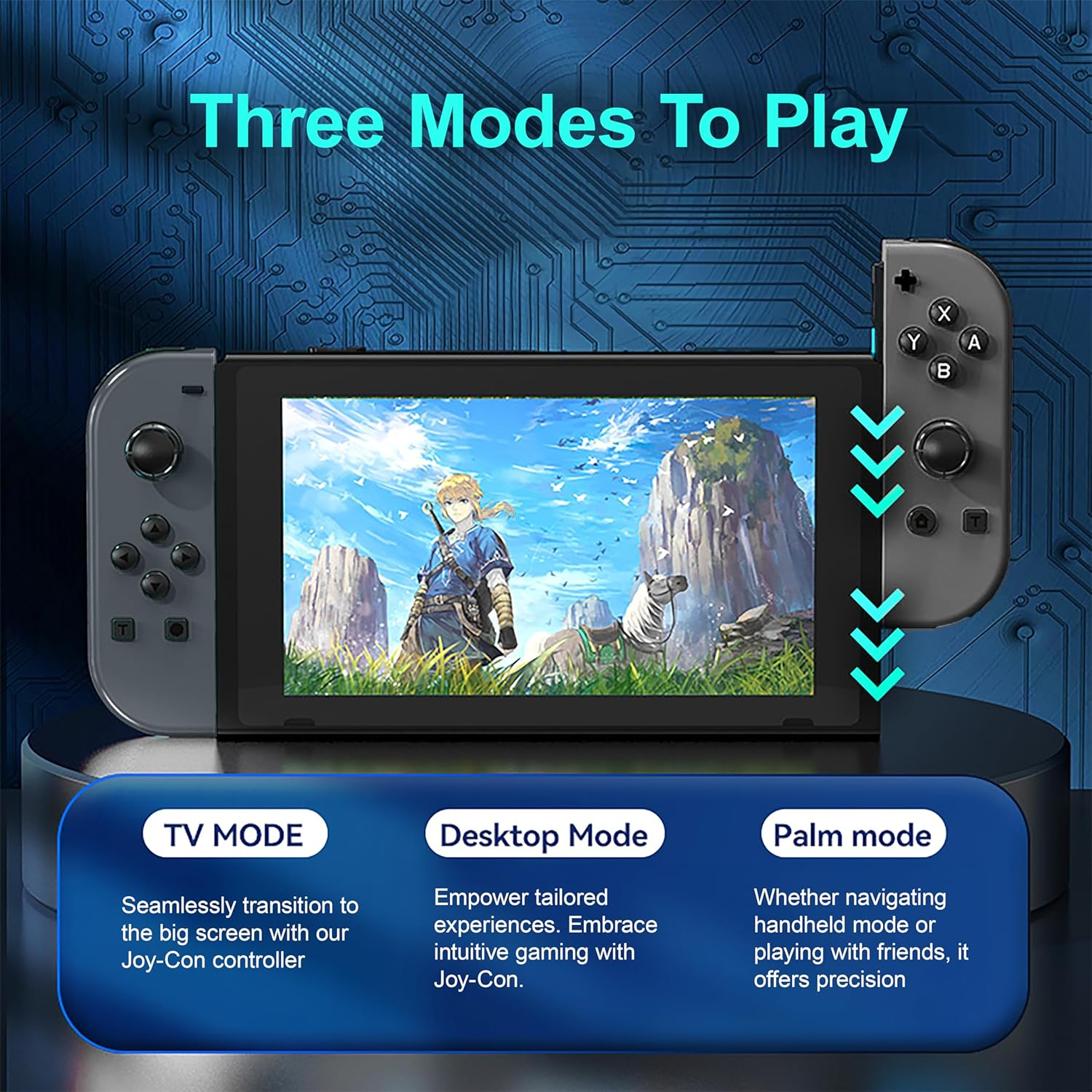 Costec Grey RGB LED Joy Con Controller for Nintendo Switch Replacement for Nintendo Switch Controller, Compatible with Switch, Wireless Left and Right Joy Con for Switch Nintendo Support Dual Vibration/Wake-Up/Screenshot, Joy Con Controller for Switch OLED Lite [Grey with RGB LED] image number 6