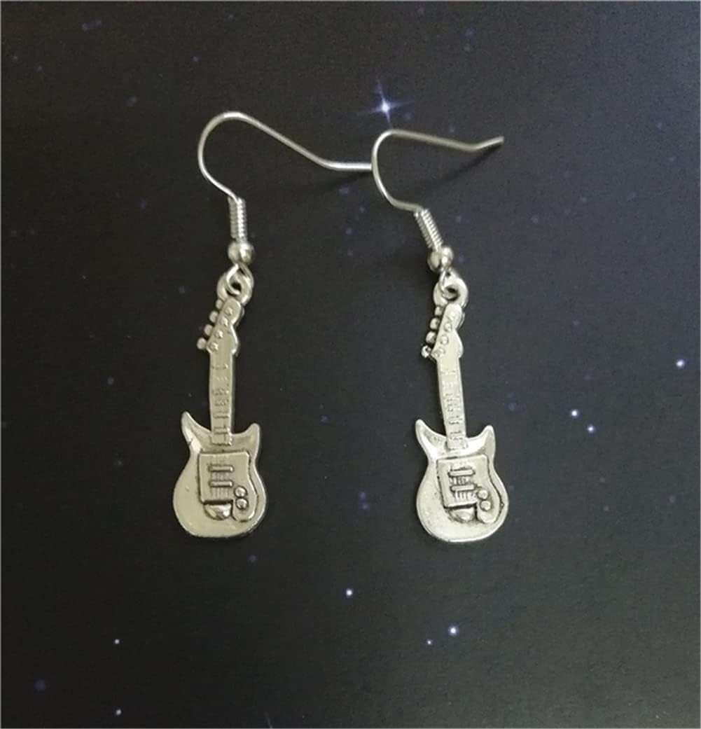 3 Pairs in Set, Guitar and Microphone Earrings, Treble Clef Earrings for Music Lover, Handmade Jewelry Set image number 1