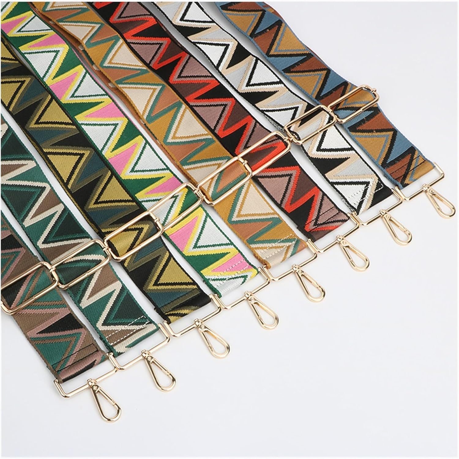 Shoulder Strap Bag Straps Adjustable Bag Part Accessories for Handbags Leather Belt Wide Rainbow Replacement Shoulder Strap Crossbody Handbag Replacement Strap (Color : S-19, Size : Gold) image number 1