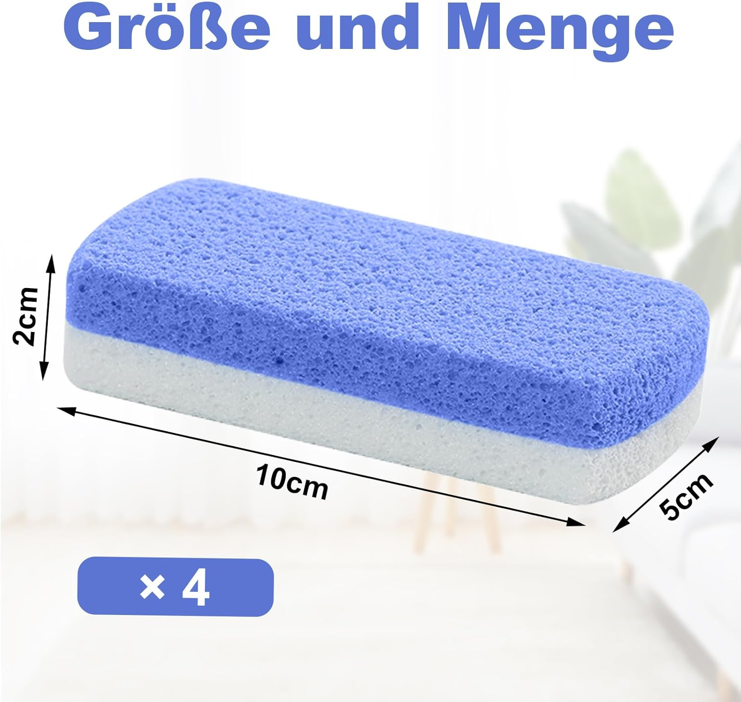 VEGCOO Pack of 4 Pumice Stone Foot Care, Double Sided Pumice Stone, Double Sided Foot Pumice Stones for Feet, Grinding Stones for Removing Dead Skin, Callus, Cuticles image number 2