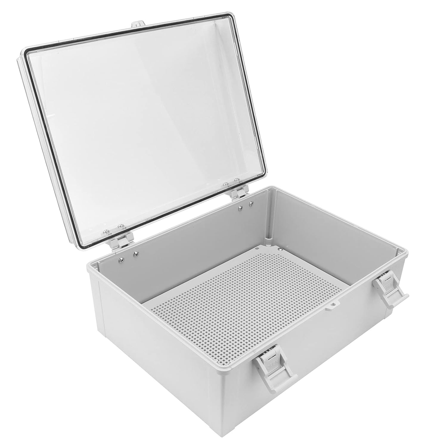 Large IP66 Water Proof Junction Box, ABS Enclosure with Clear Cover, for Wall, Grey and White, for Projects, Distribution Box image number 2