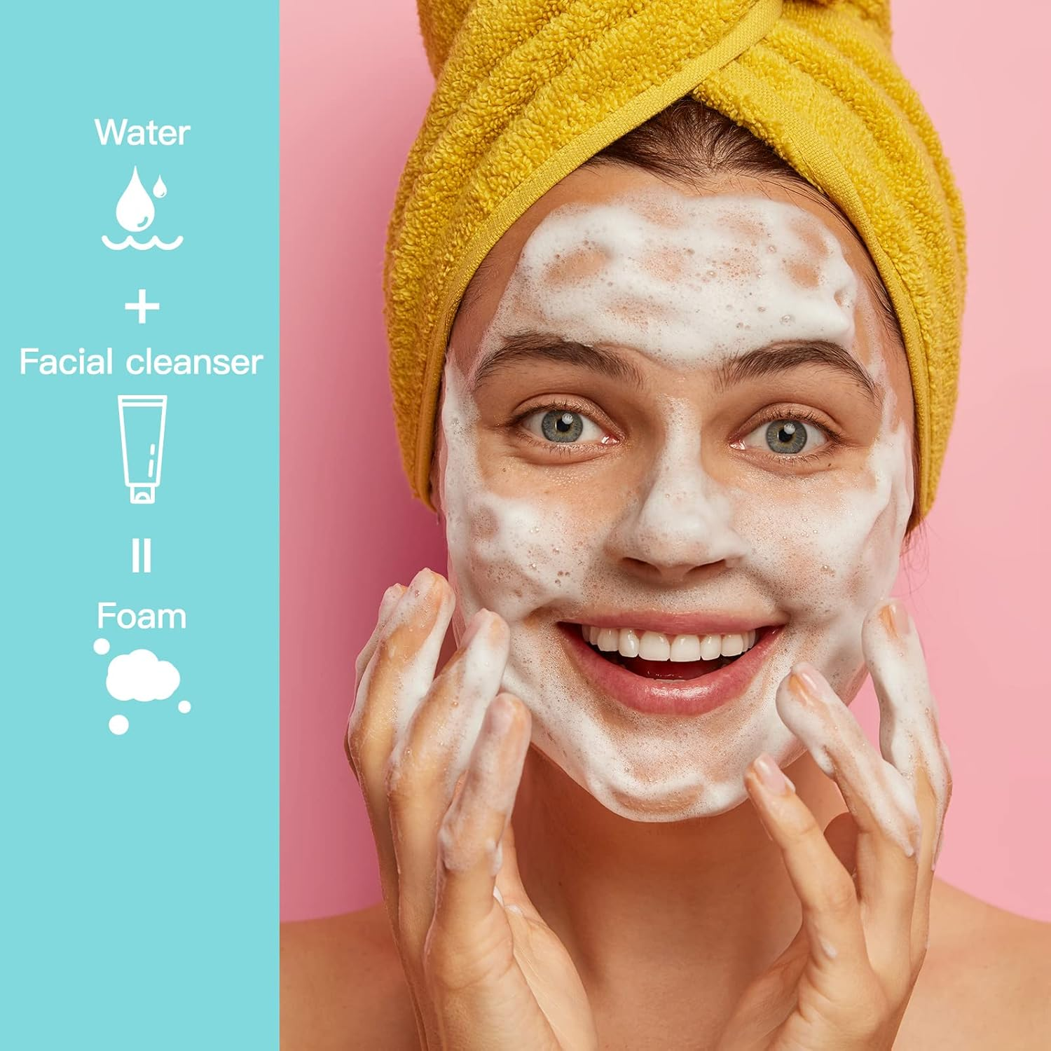 Tekson Soap Foam Bottle, Empty Travel Foaming Lash Shampoo for Cleanser, Dispenser (60Ml, 2 Fl Oz) - Green image number 5