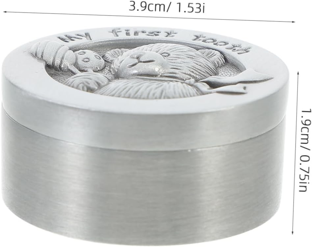 Metal Collect Tooth Box for One Year Old Boy First Tooth Box Sealing Performance image number 4