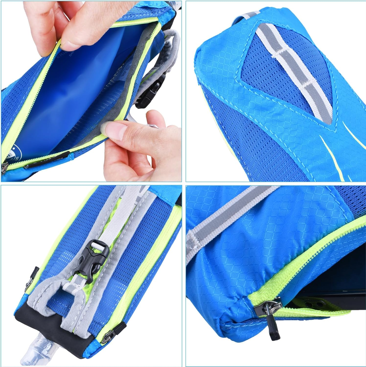 Azarxis Soft Flask Collapsible Water Bottle Running Soft Gel Flask Reservoir Handheld Folding TPU 250 500Ml for Hydration Pack Hiking Cycling Climbing