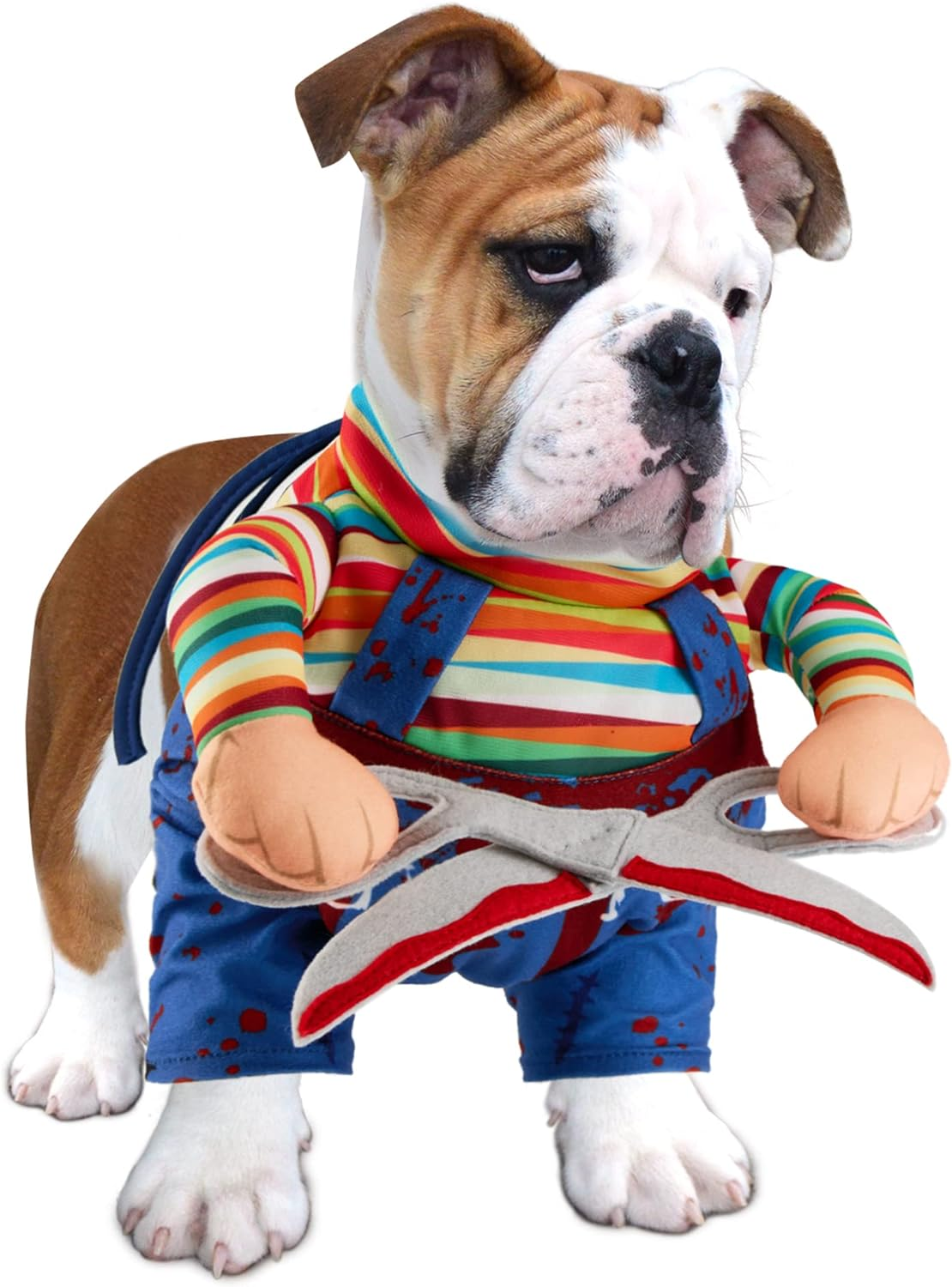 NACOCO Dog Halloween Scissors Style Doll Costume, Dog Outfit Pet Christmas Cosplay Adjustable Doll Funny Special Clothes Puppy Party Clothes for Small Dogs Cats (Small) image number 5