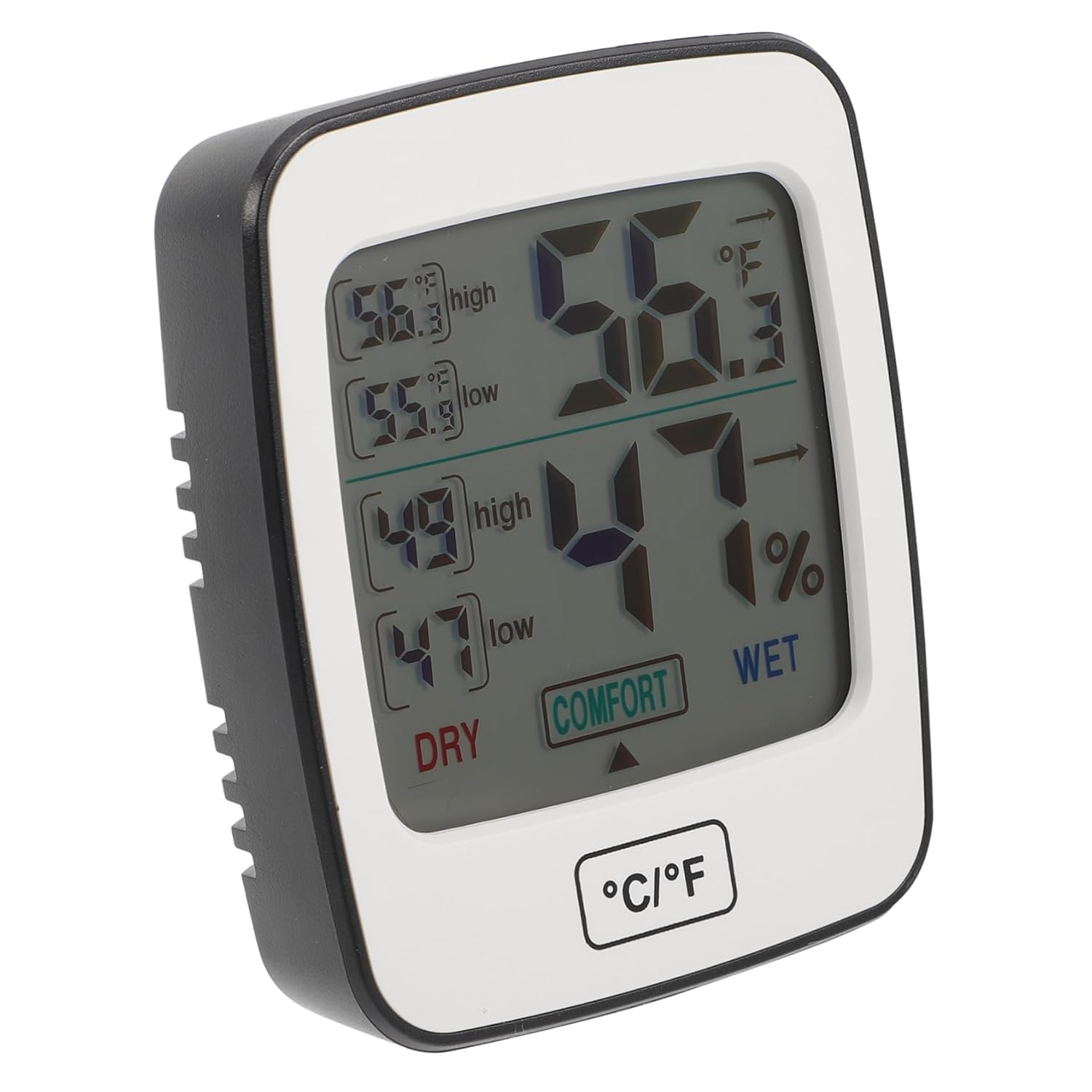 POPETPOP Large Screen Digital Thermometer Hygrometer with Backlight Accurate Indoor Temperature and Humidity Gauge for Home Office Greenhouse Laboratory and Hospital Use Thermohygrometer image number 3