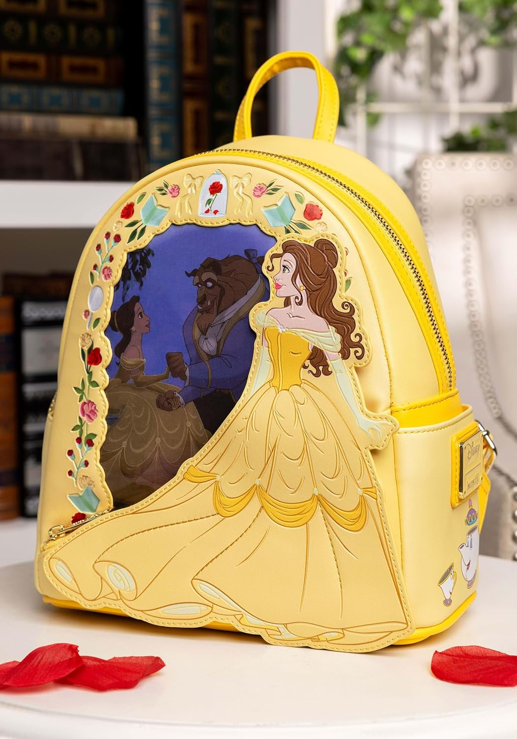 Loungefly Disney Beauty and the Beast Belle Lenticular Mini Backpack | Disney Backpacks image number 6