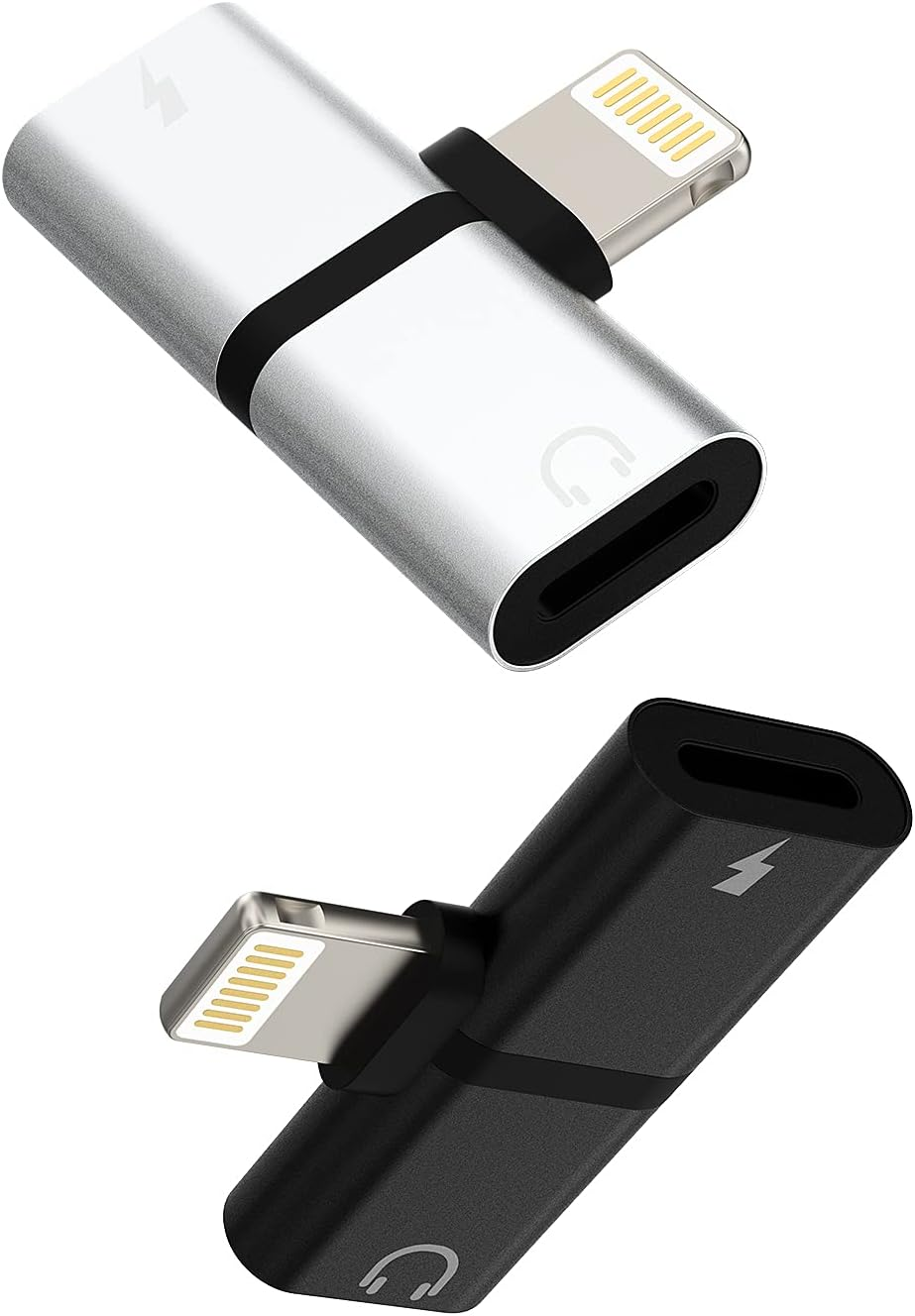 Iphone Headphone Splitter Dual Lightning Jack Dongle 2In1(2Pack)Audio Charging Adapter AUX Cable Adaptador Para Apple MFI Certified for 14 13 12 11 Pro Max Mini XS SE X 7 8 plus Charger Converter Cord image number 4