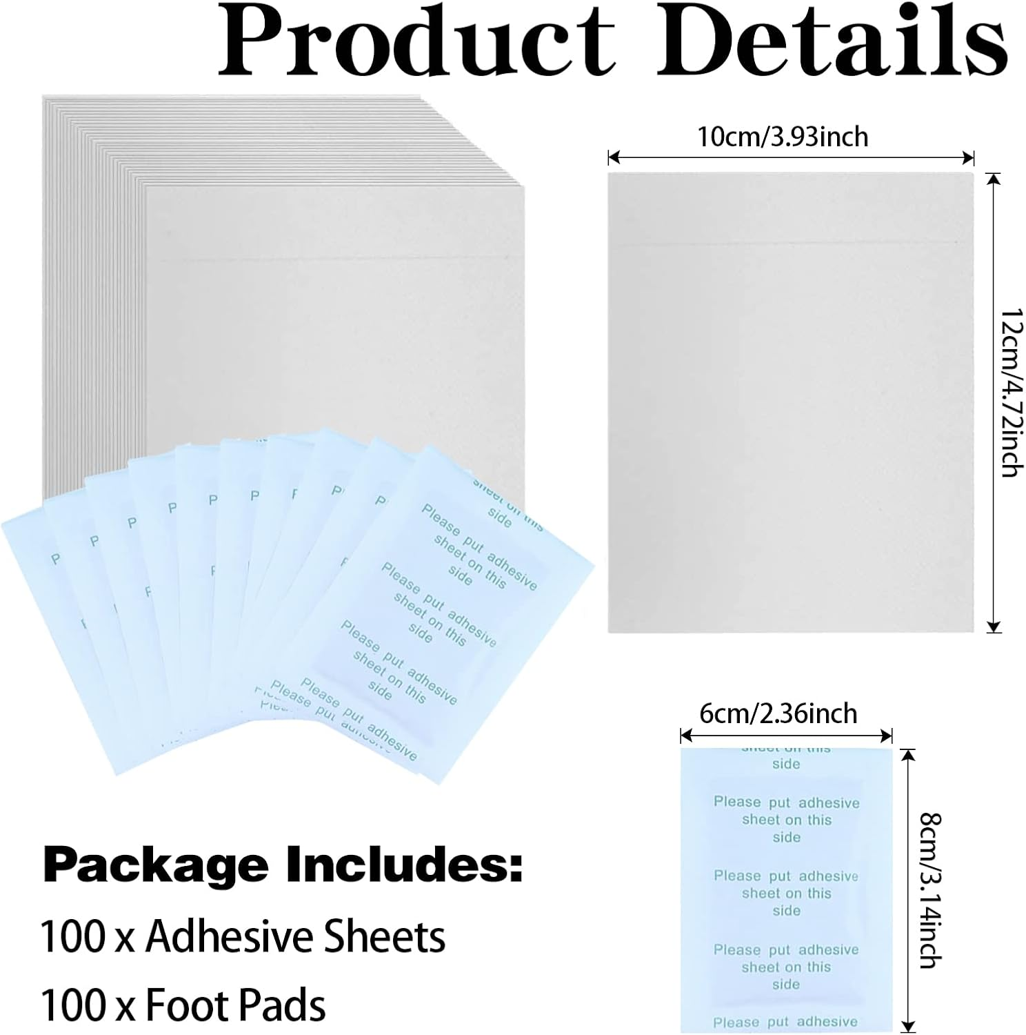 Bandoo Detox Foot Pads to Remove Toxins, 100 Foot Pads & 100 Adhesive Sheets, Deep Cleansing Foot Patches with Natural Bamboo Vinegar, Improve Sleep Quality Enhance Blood Circulation Feet Body Care image number 3