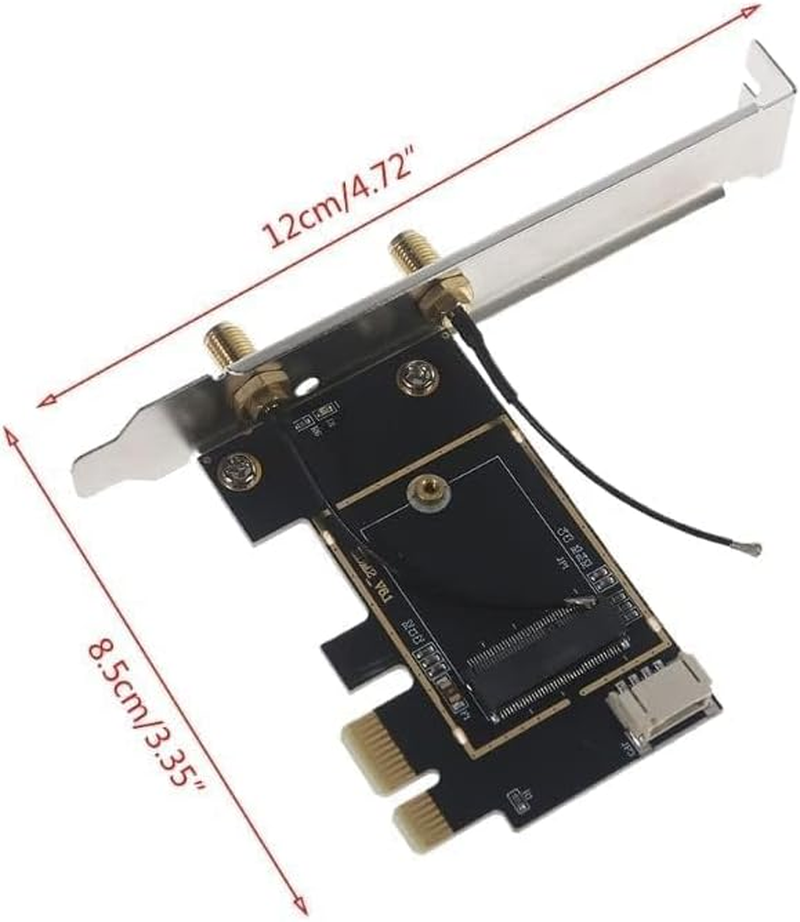 Laptop to Desktop (Pcie X1) Wi-Fi Card Converter for M.2 Pcie Network Cards with Bluetooth Support (Adapter_Kit) image number 5