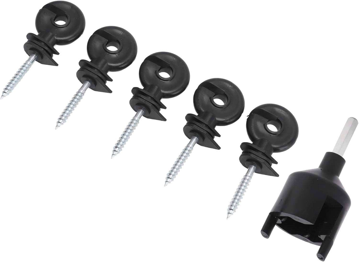 Wood Post Insulator for Fence Post, Self Tapping Electric Fence Insulator for Grassland image number 5