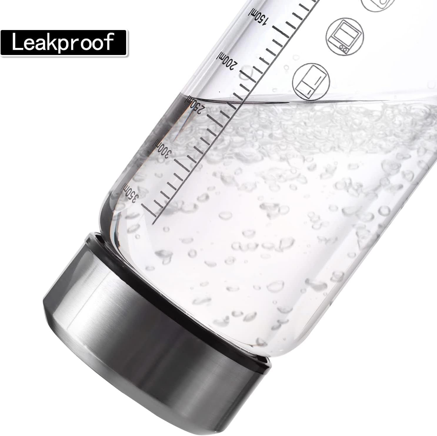 TONGRANG-LIFE 12Oz Glass Water Bottle,Glass Shaker Bottle,Small Glass Water Bottle,Glass Blender Bottle,Wide Mouth Glass Milk Bottle with Lid,Athletic Green Bottle image number 6