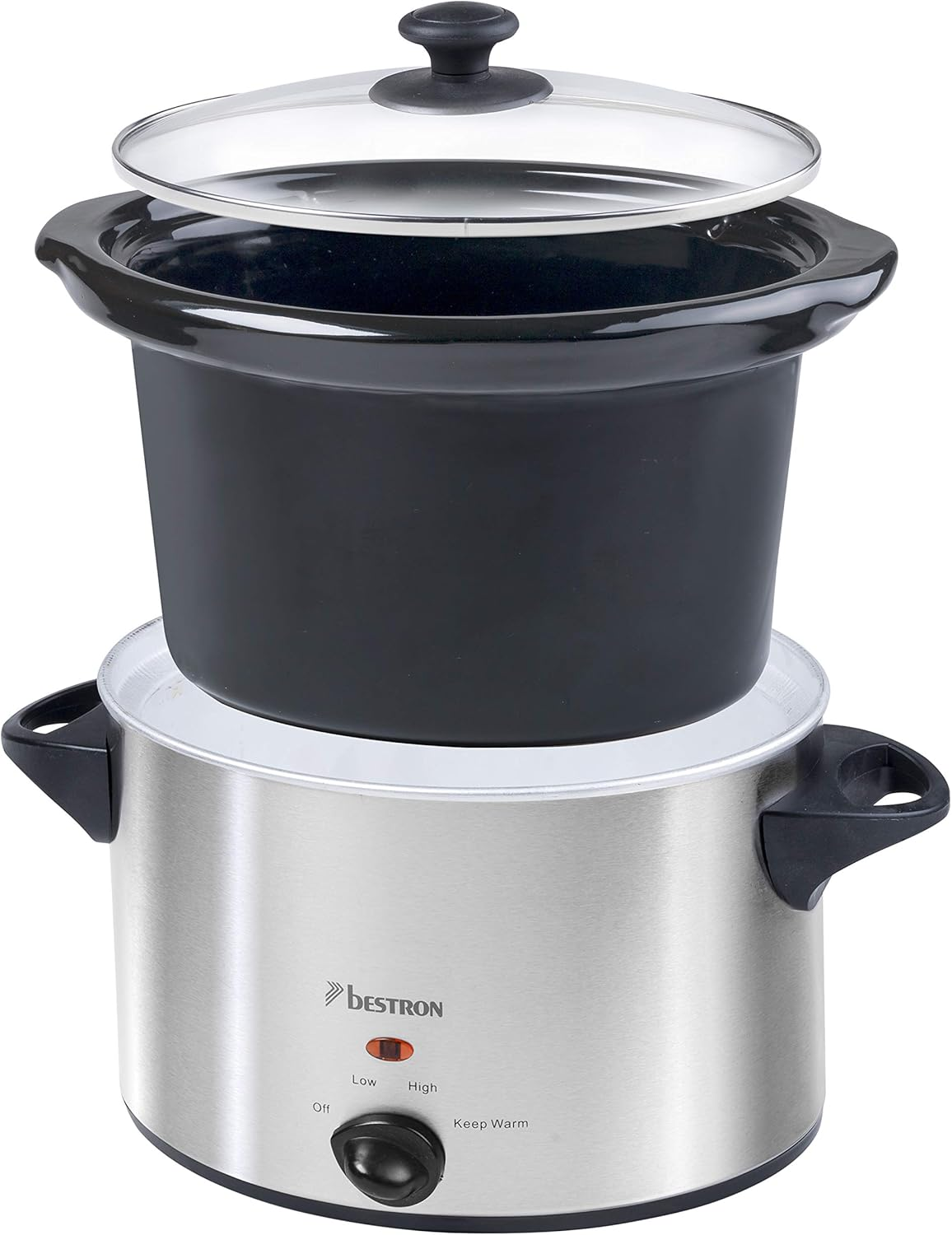 Bestron ASC350 Slow Cooker, Glass, 180 W, 3.5 Liters