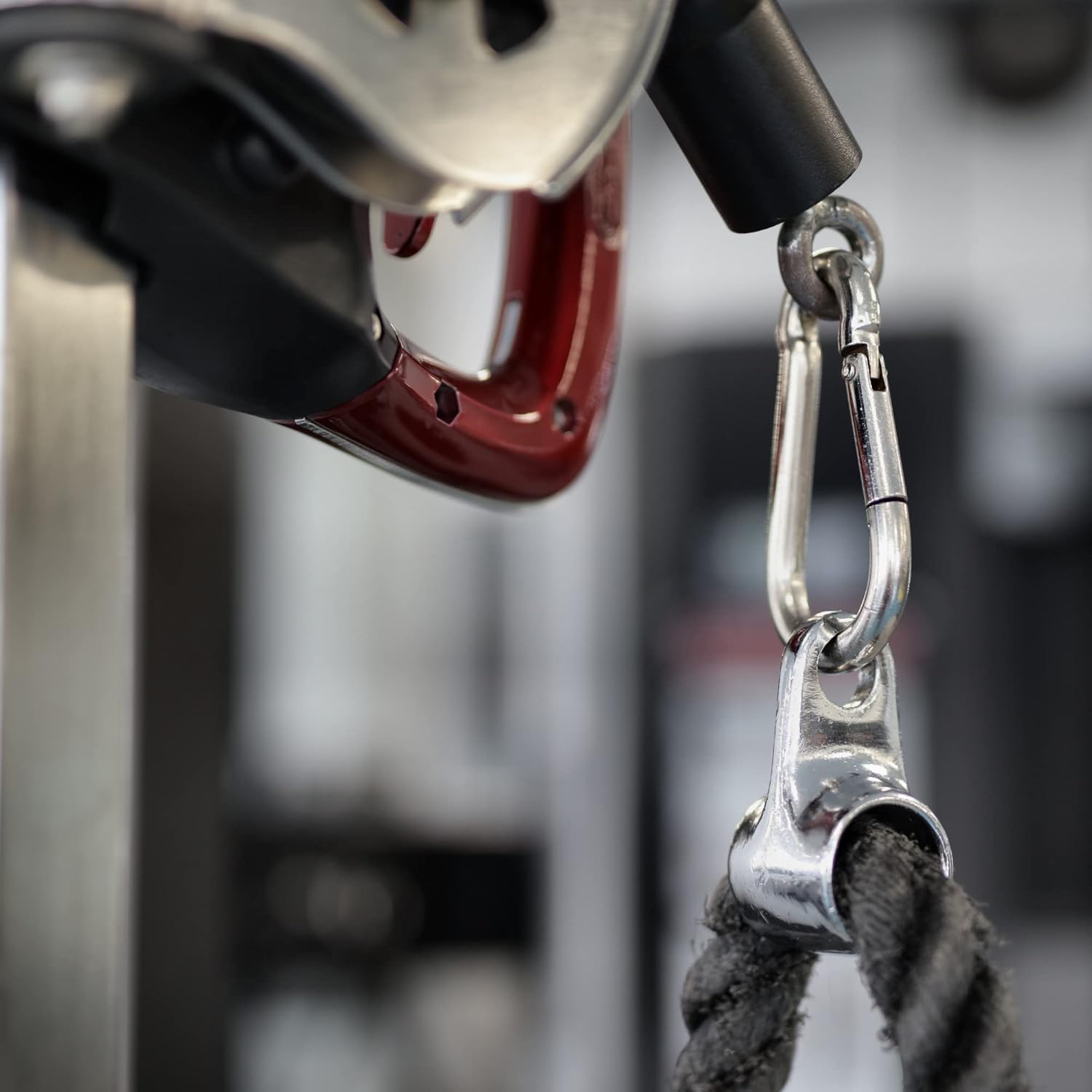 Stainless Steel Carabiners - 300Kg Weight Capacity per Clip - Strong Spring Action Snap Hook Attachment - Galvanized, Anti-Rust - for Hammocks, Punching Bags, Swing Chairs, Gym Equipment image number 4