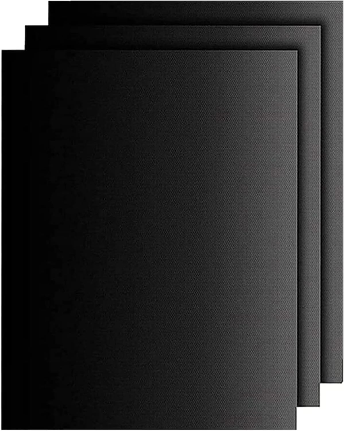 Large Oven Liners，3 Pack Heavy Duty Teflon Oven Liners,Bbq Grill Mats for Bottom of Oven for Gas, Electric and Fan Assisted Ovens，Baking Mat, Oven Protector Sheets，Reusable, Washable（Black，40X60Cm）