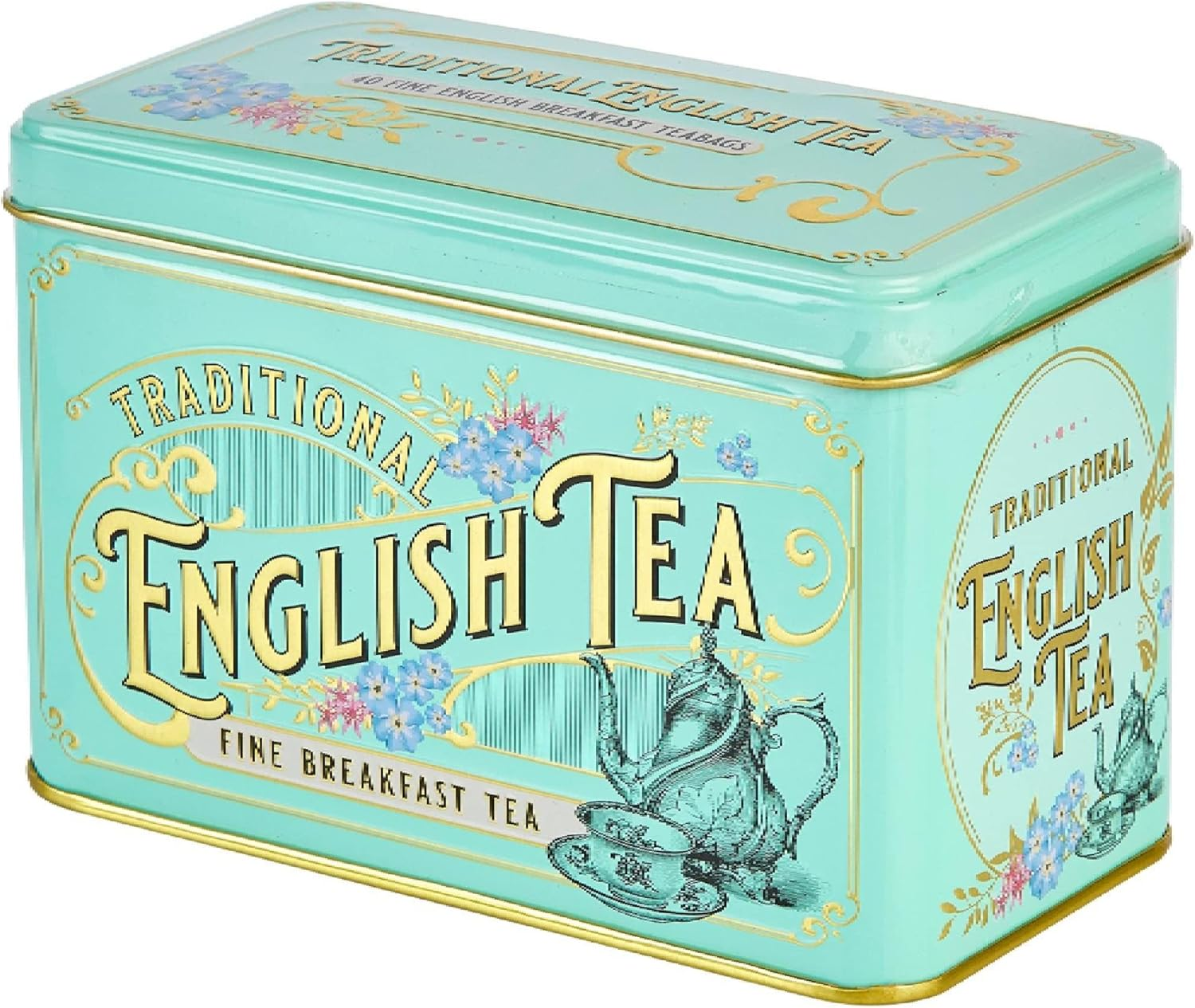 New English Teas Vintage Victorian Tea Tin with 40 English Breakfast Teabags image number 3