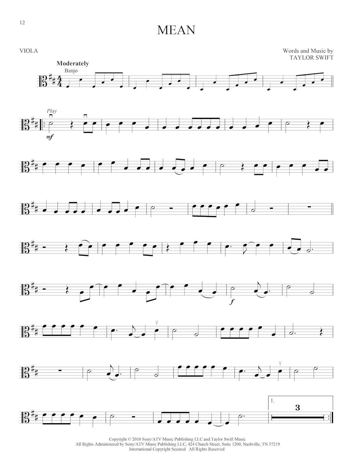 Taylor Swift for Viola - Instrumental Play-Along Cd/Pkg: Viola Play-Along Book with Online Audio