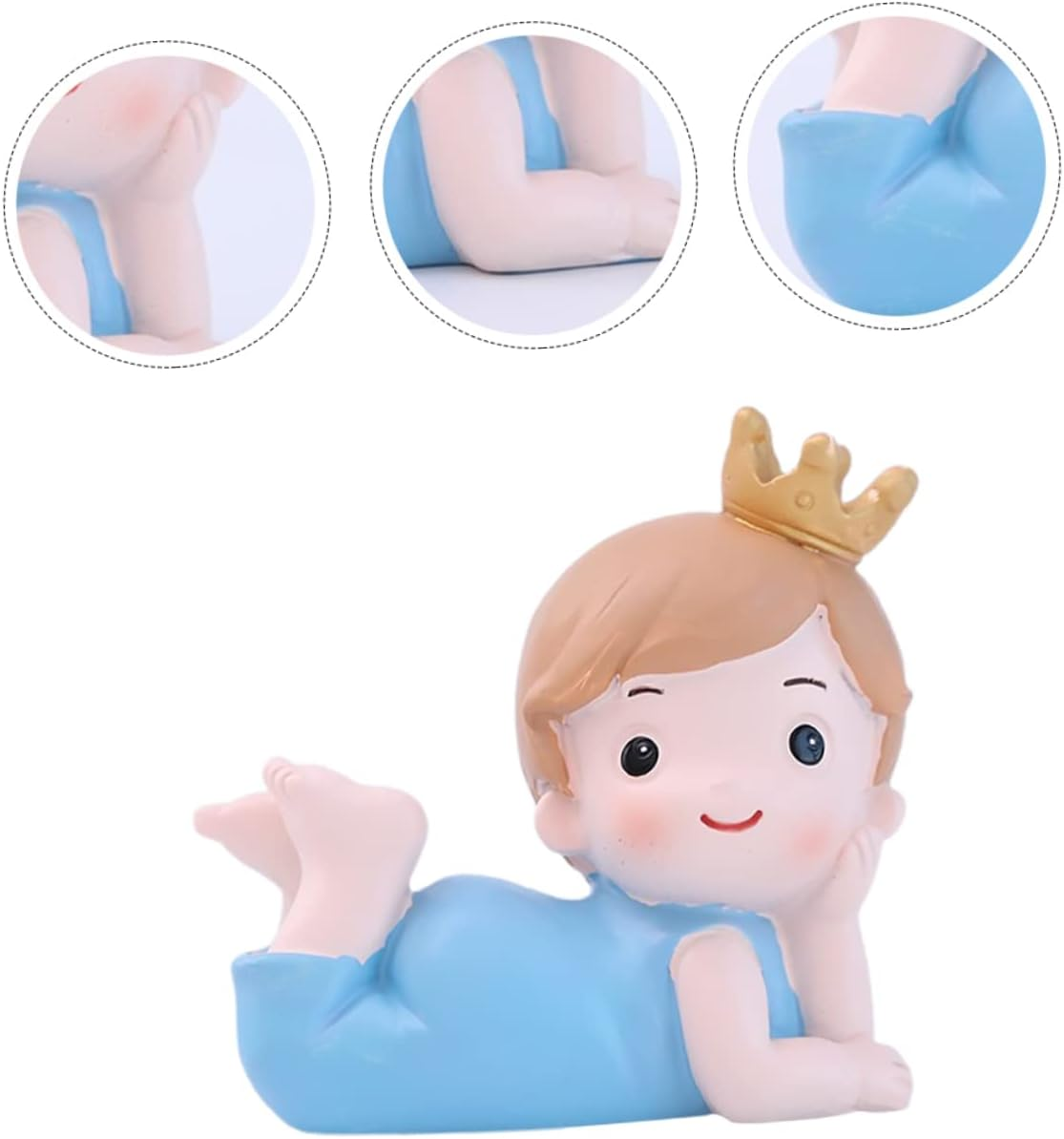 GRIRIW 1Pc Cake Decoration Baby Boy 1St Birthday Decoration Party Supply Birthday Dessert Topper Desk Topper Prince Figurines Birthday Cake Ornament Table Desktop Resin Lovers image number 1