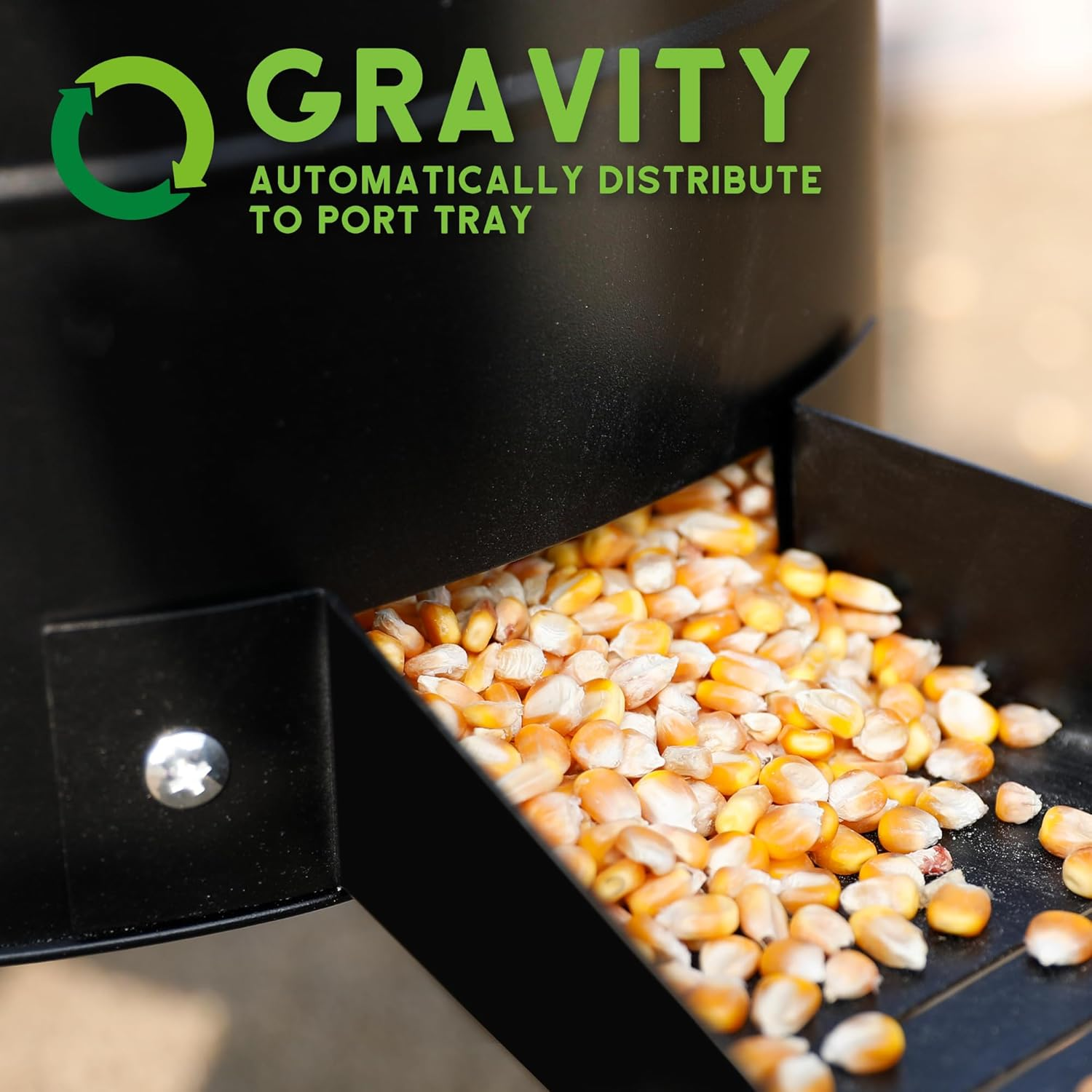 5.2KG Large Free Standing Deer Feeding Barrel, Heavy Duty Metal Hunting Game Feeder, Portable Gravity Deer Feeder Automatic Dispenser, Weather-Proof image number 3