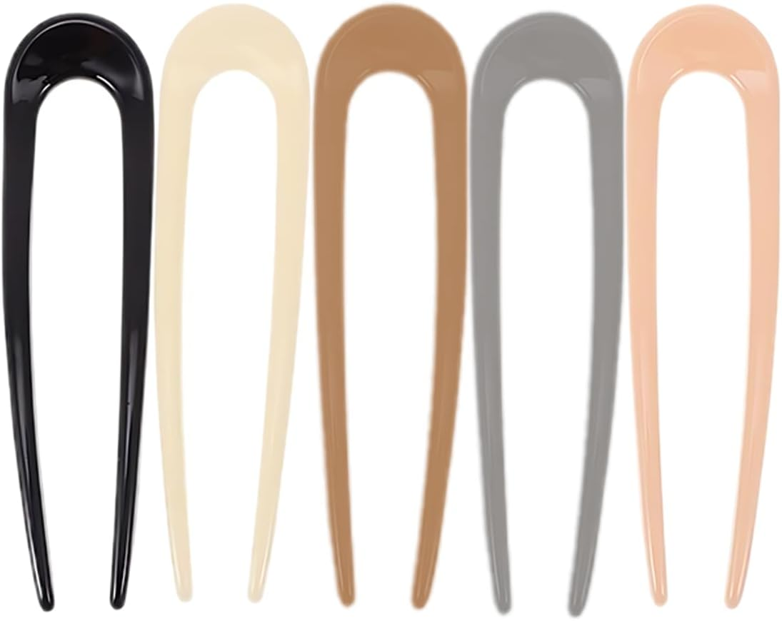 4 Pcs U Stick Hair Pins Tortoise Hair Pins Acetate Hair Bun Stick Hair Pins for Women Girls Hair Accessories image number 1