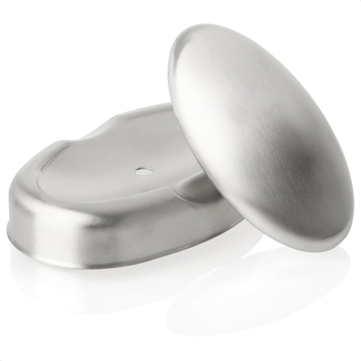 Yeenano Stainless Steel Soap, Metal Soap against Odour, Odour Neutraliser with Soap Dish, Odour Killer Soap Made of Stainless Steel, Eliminates Odours on Hands, Kitchen Utensils, Environmentally image number 6