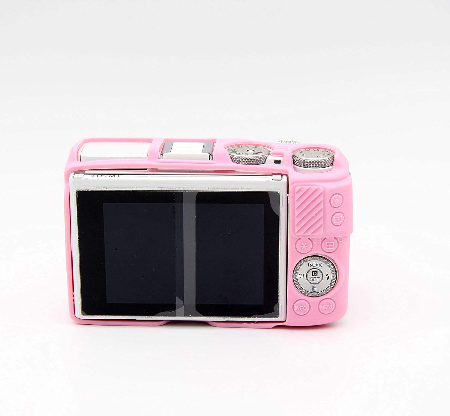 Case for  EOS M3, Anti-Scratch Soft Silicone Housing Protective Cover Protector Skin For EOS M3 Digital Camera (Pink) image number 2