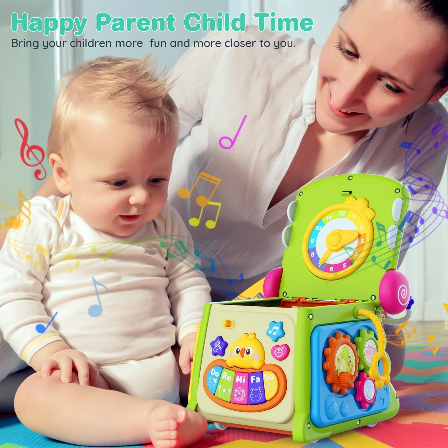 Musical Baby Toys for 1 + Year Old, 8 in 1 Multi-Functional Montessori Crocodile Toddler Toys, Early Development Learning and Educational Toys for Preschool Girls Boys image number 5