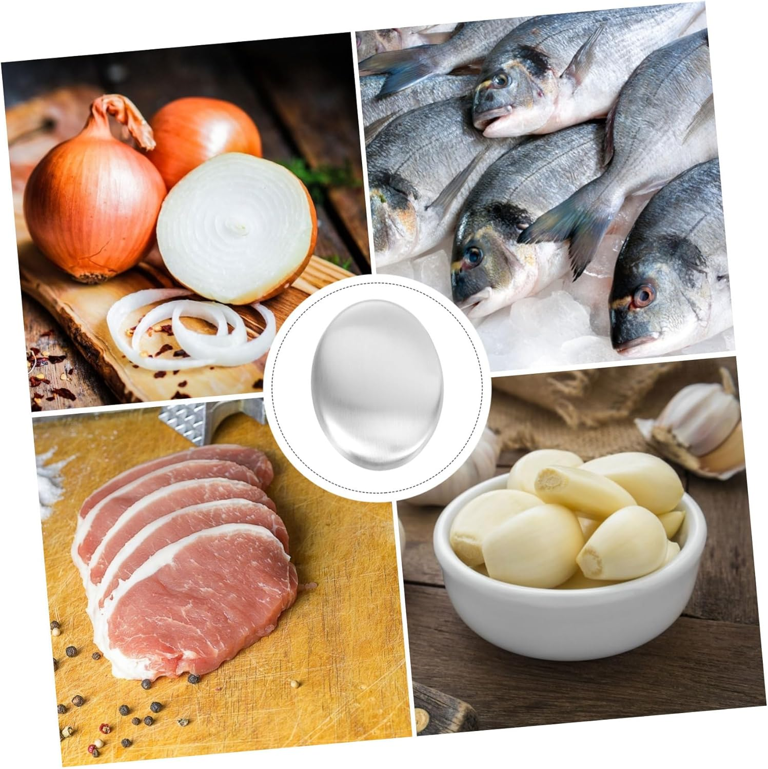 Stainless Steel Odor Removing Soap Bar for Kitchen and Home Metal Soap Remover for Fish Smell 2Pcs image number 1