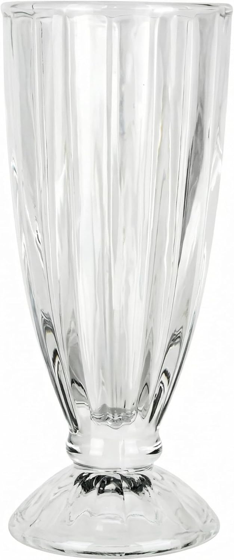 Leona Co Classic Retro Glass Milkshake Cup Set - 8X17.5Cm Diner Style Sundae Glasses, Thick Ribbed Glass for Shakes, Smoothies, Ice Cream Sodas & Desserts, Dishwasher Safe (3) image number 4