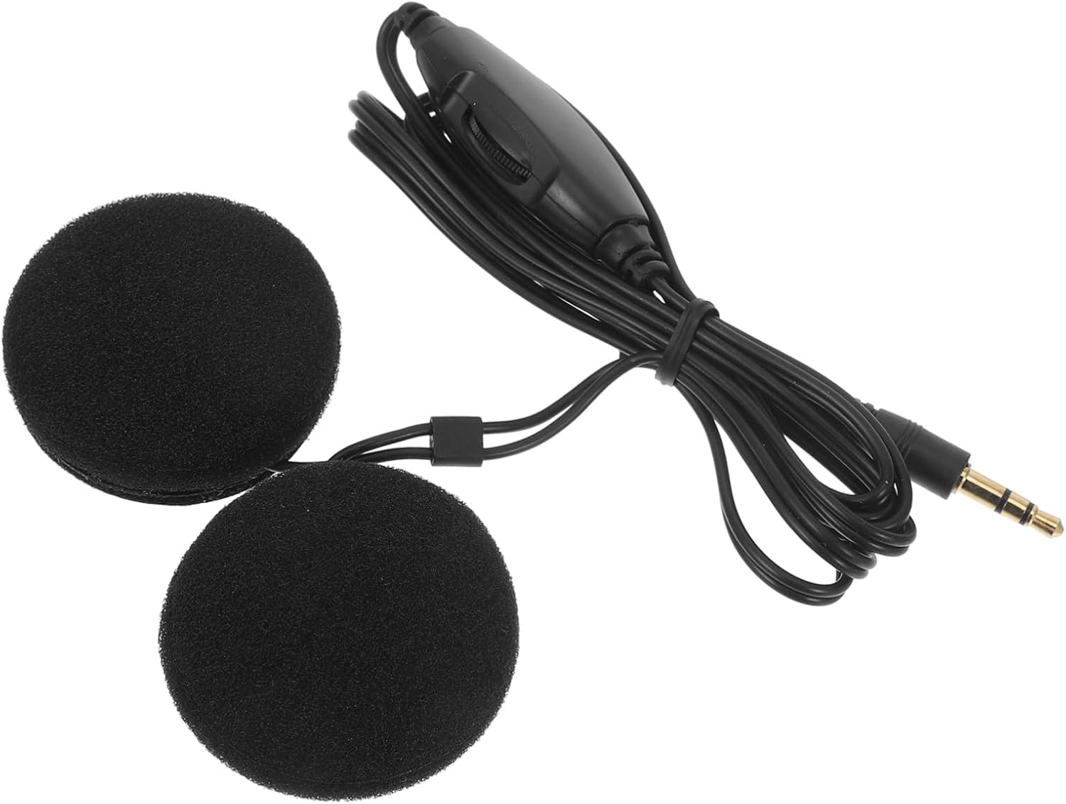 ABOOFAN 2Pcs Motorcycle Helmet Headphones Black Earphone for Rider Mic Outdoor Use Helmet Earphone Accessory