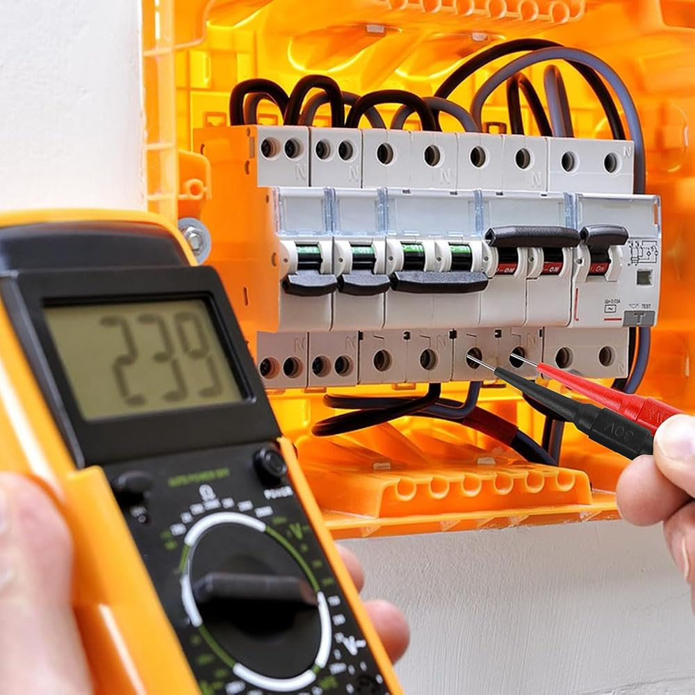 Multimeter Probes Kit,10 Pcs Needle Test Probes with 0.7Mm Insulation Pins, Non Destructive Wire Piercing for Automotive and Electronics Durable Multimeter Probe Set (Safe and Precise) image number 6