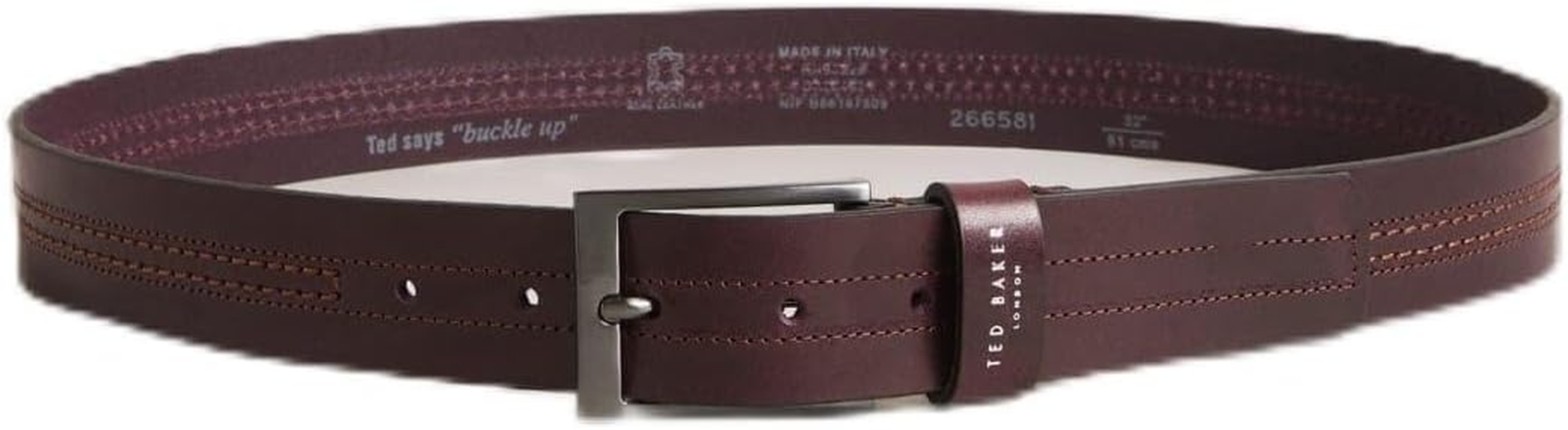 Ted Baker Men'S Crisic Stitch Detail Leather Belt image number 3