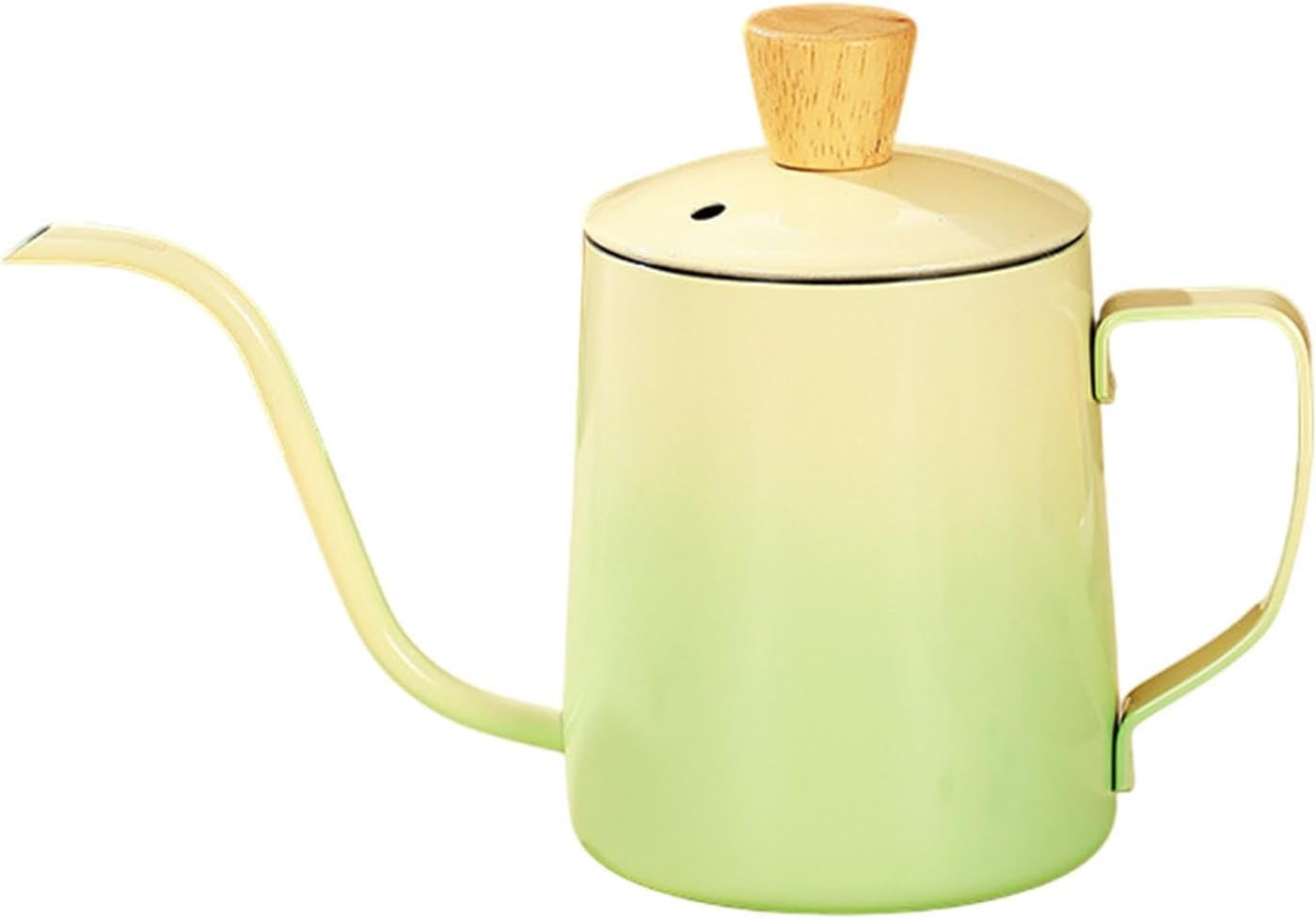 Generic Espresso Pour over Coffee Kettle 350 Ml Tea Kettle for Campfire Stoves Multipurpose Hand Drip Coffee Pot Stainless Steel, Gradient Green