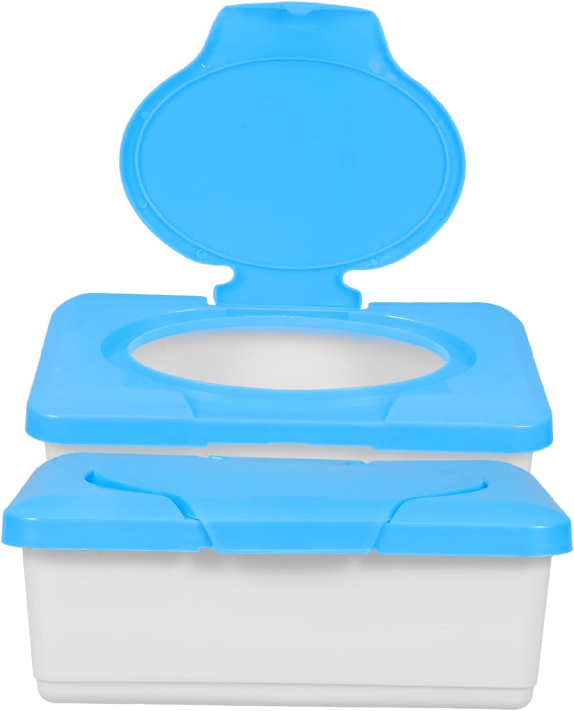 CANIGHT 2Pcs Portable Wipes Dispenser Lid Refillable Tissue Box for Home and Travel Convenient Cleanliness Holder for Nursery and Bathroom Use image number 2