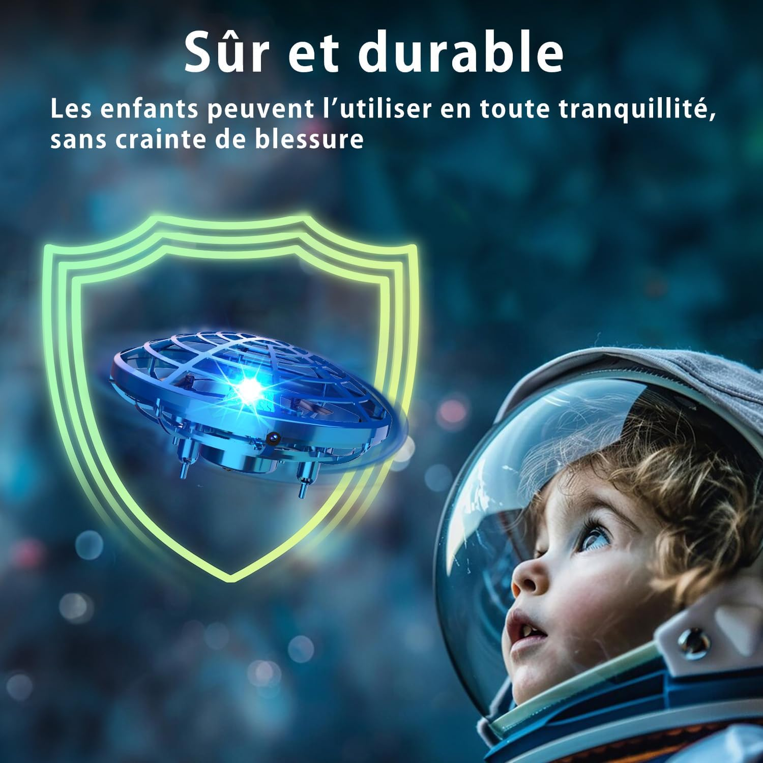 DEERC D12 Mini Drone for Kids, Hand-Controlled UFO Flying Ball with Shining LED Lights,5 Motion Sensors,360&deg; Flips, 2 Speed Modes,Anti-Collision,Indoor UFO Toy Gifts for Boys and Girls image number 1