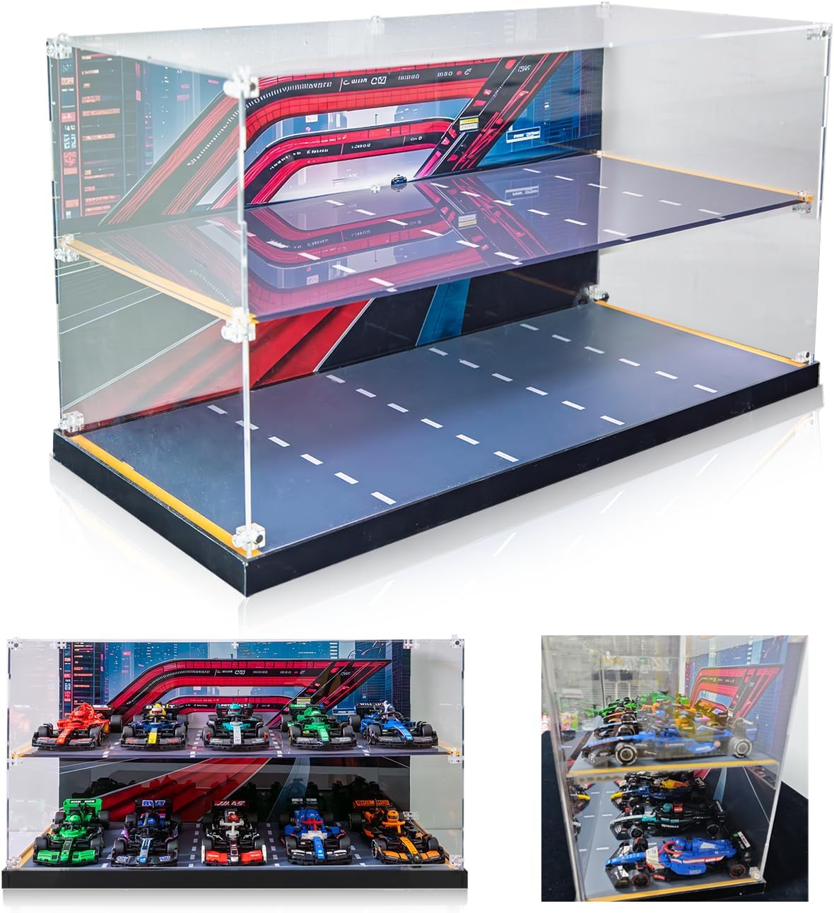 Acrylic Display Case for  Speed Champions F1 Car 10-In-1 Building Set,Dust-Proof Display Box for  77242,77251,77243,77244,77246 77245 77249 Etc, Size: 51X24X26Cm(Not Included the Model) image number 3