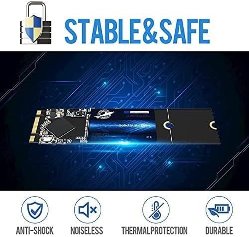 Dogfish SATA SSD 4TB M.2 2280 NGFF SATA 3 (6Gb/S), 3D NAND TLC B&M Key Internal Solid State Drive - Compatible with Desktop PC Laptop (M.2 2280 4TB) image number 5