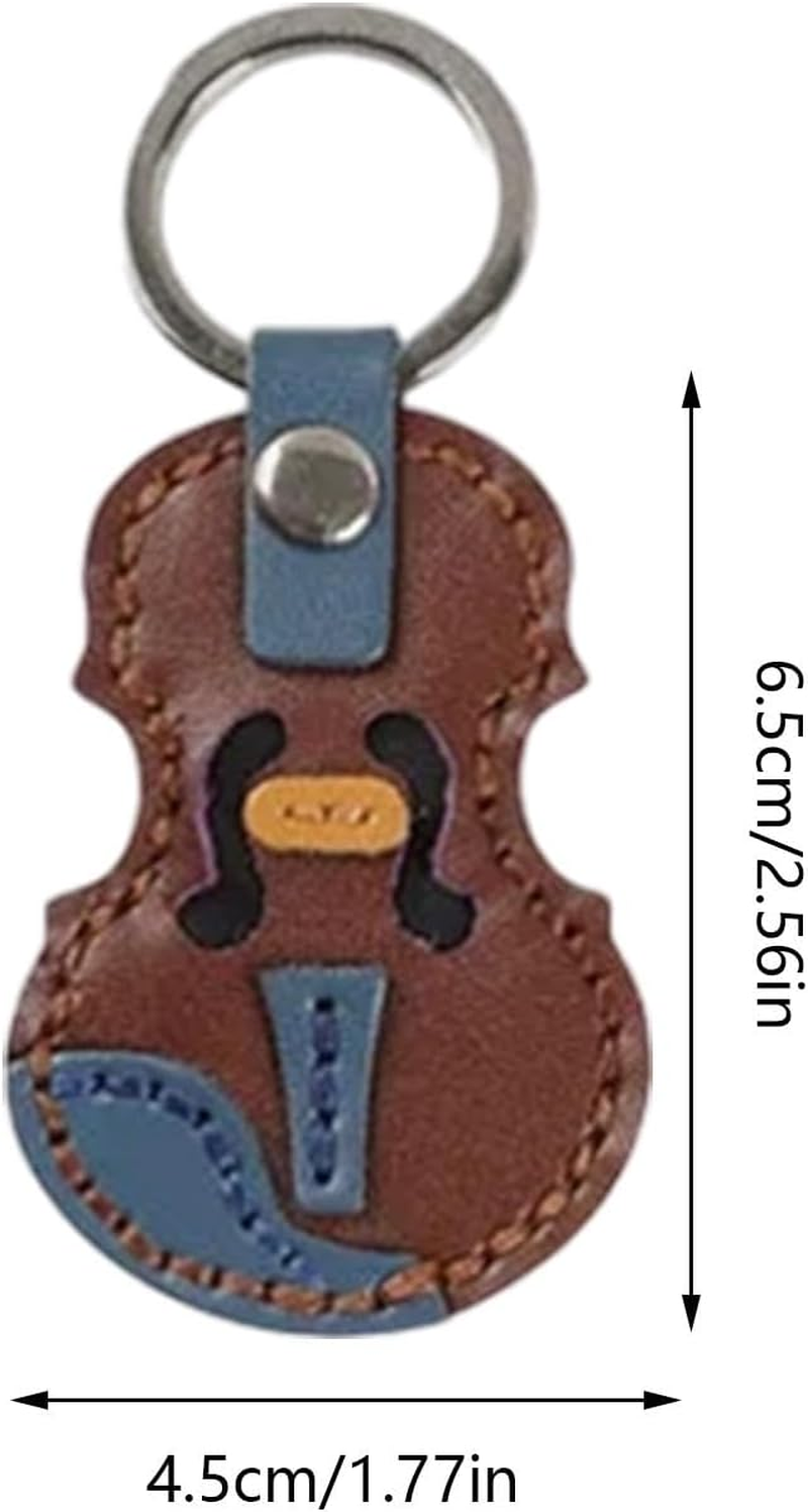G&eacute;n&eacute;rique Wallet Charm, Key Organizer, Personalized Keychain, Multipurpose Violin Keychain Making Kit, Vintage Leather Keychain, Stylish Bag Accessories, Decorative Pendant for Wallet image number 4