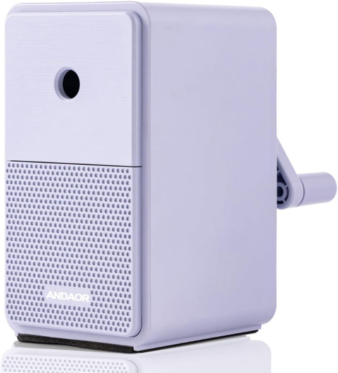 Manual Pencil Sharpener Desk Pencil Sharpener with Container 5 Grades of Thickness Adjustable and Auto-Stop Function Suitable for Kids/Students/Artists Office Use (Blue.Uk87)