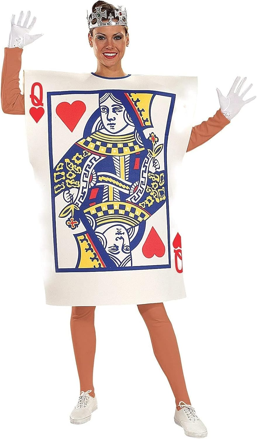 Queen of Hearts Playing Card Costume for Adults - Standard image number 1
