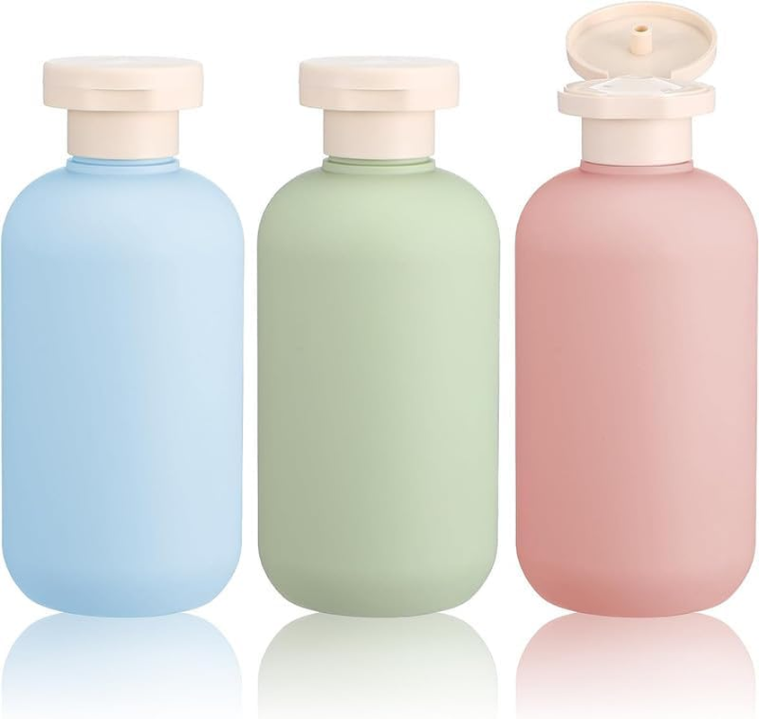 200Ml Refillable Travel Bottles, 3Pcs Refillable Shampoo and Conditioner Bottles with Flip Cap, Refillable Shampoo Conditioner Bottle Squeeze Bottles with Flip Cap for Lotion image number 3