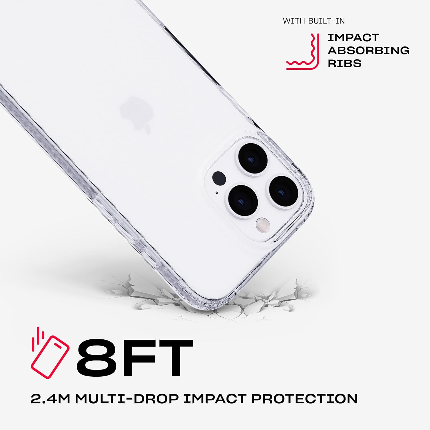 Tech21 Evolite for Iphone 16 Pro Max Ultra Thin - Impact Protection Case - in Clear image number 1