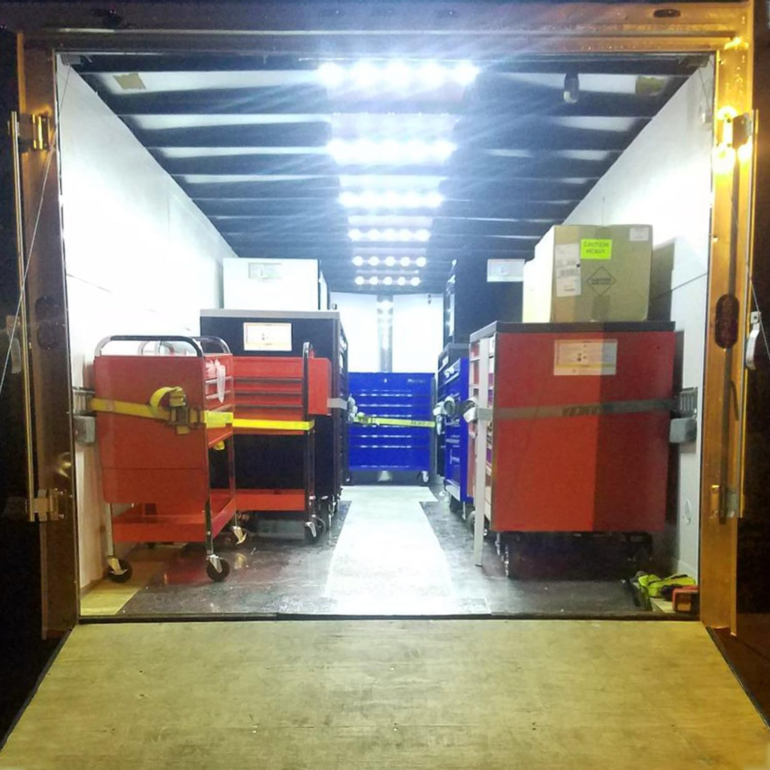 Ampper 12V 40 Leds Interior Van Light Kits, LED Ceiling Lights with Simplified Harness Switch Fuse for Van RV Boats Caravans Trailers and More (10 Modules, White) image number 4