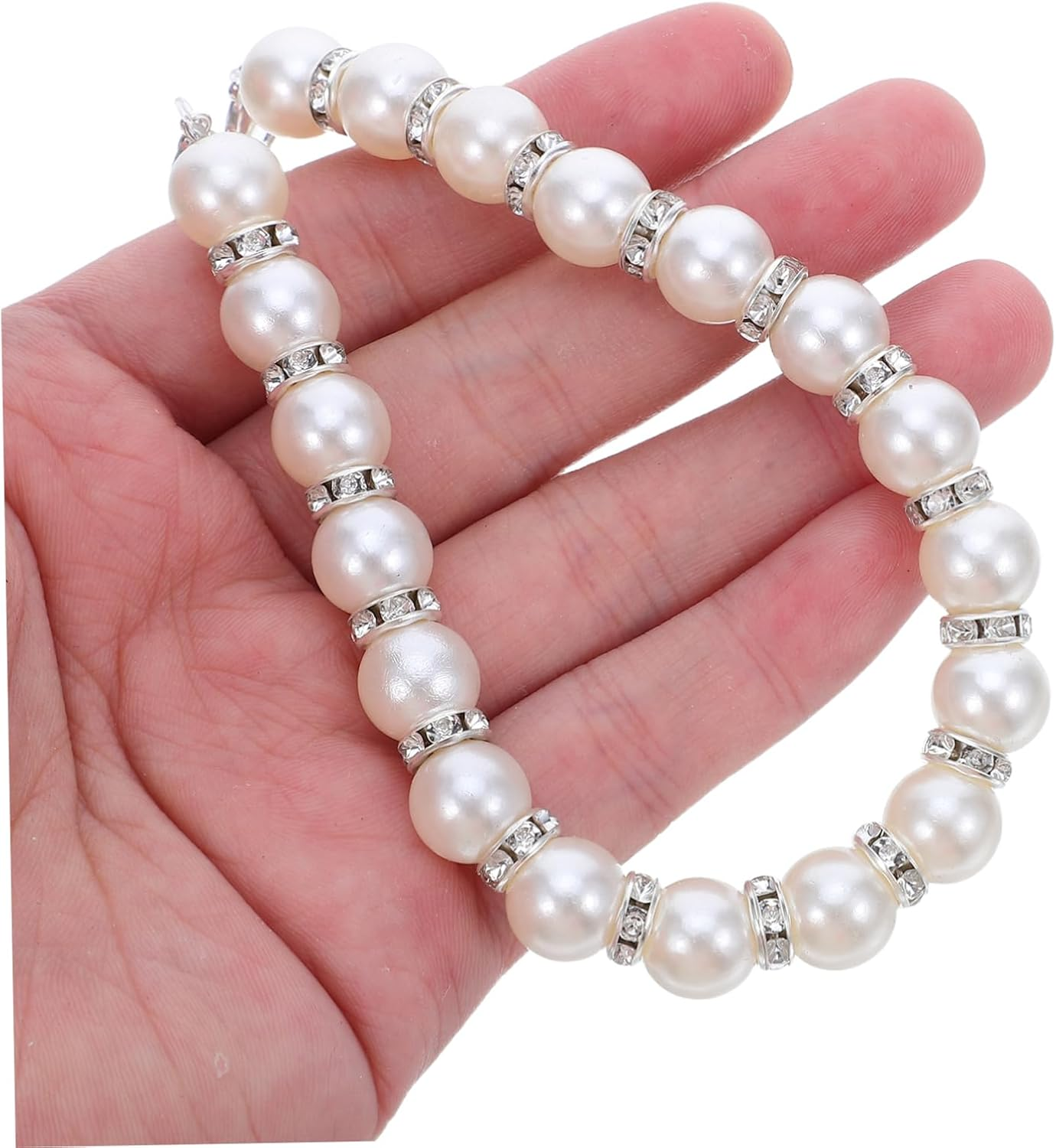 AKOOSY Pearl Chain Luggage Strap Suitcase Strap Bag Accessory Handbag Chain Replacement for DIY Purse image number 5