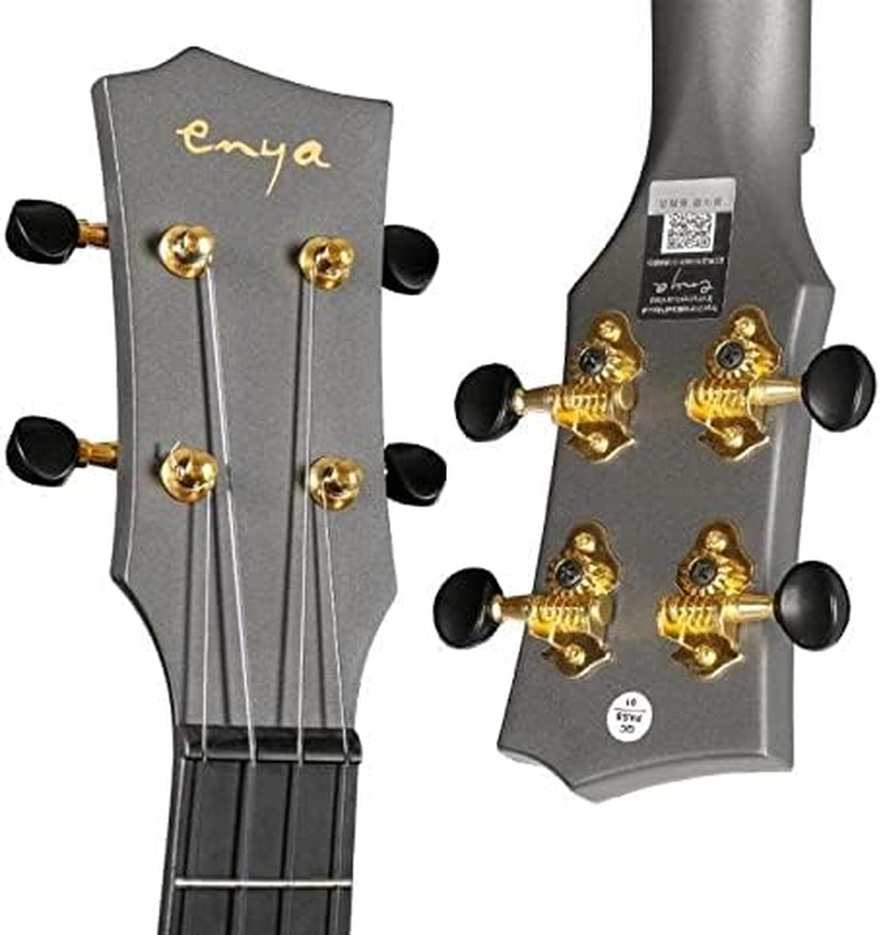 Enya Nova UE Electric Pro Tenor Carbon Fibre Ukulele Acousticplus Pickup Black image number 2