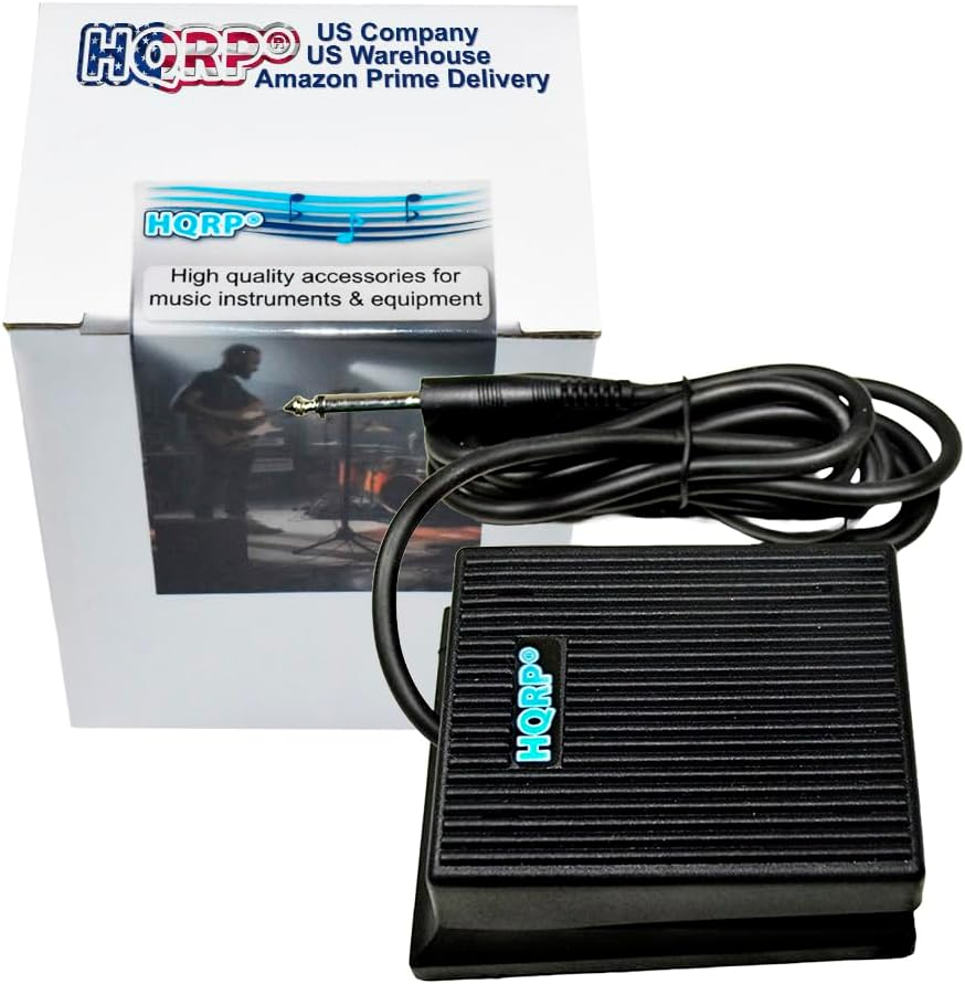 HQRP Foot Switch for Alesis SR-16 SR-18 Drum Machine Damper Sustain Pedal + HQRP Coaster image number 4