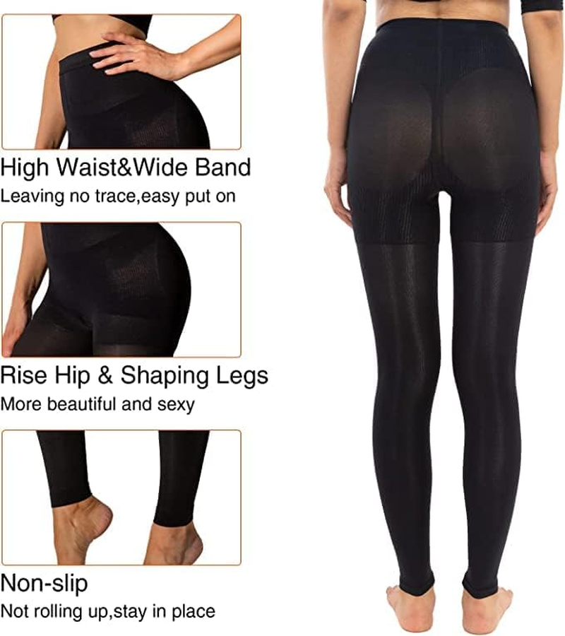 Women'S Compression Pantyhose 15-20Mmhg Opaque Firm Support Hose Medical Graduated Support Stocking image number 4